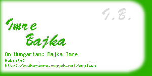 imre bajka business card